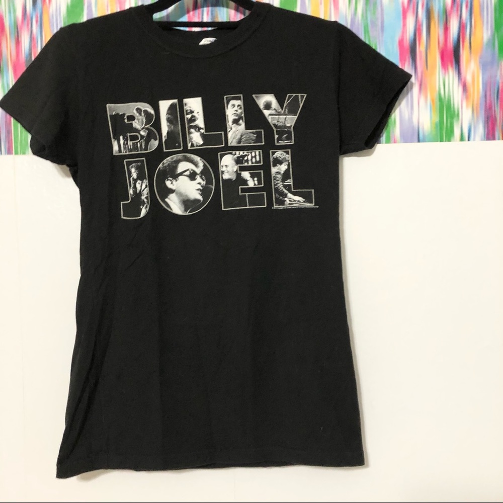 Billy Joel black concert graphic tee 2014 tour